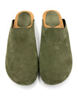 Ella Suede Clogs in Hunter