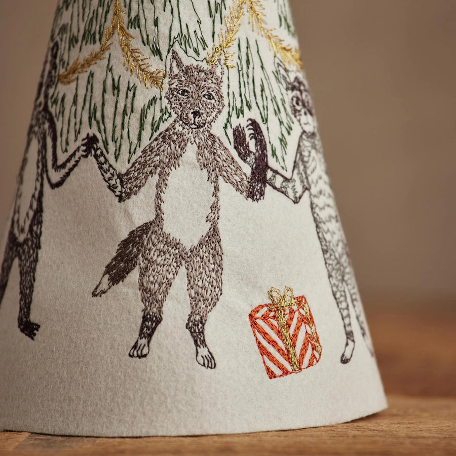 Embroidered Felt Holiday Tree