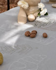 Embroidered Le Printemps Linen Tablecloth