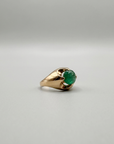 Emerald belcher ring