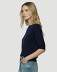 Extrafine Merino Crew in Marine