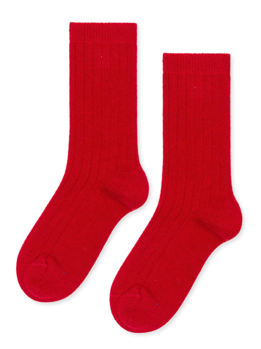 Italia Cashmere Cozy Rib Crew Socks