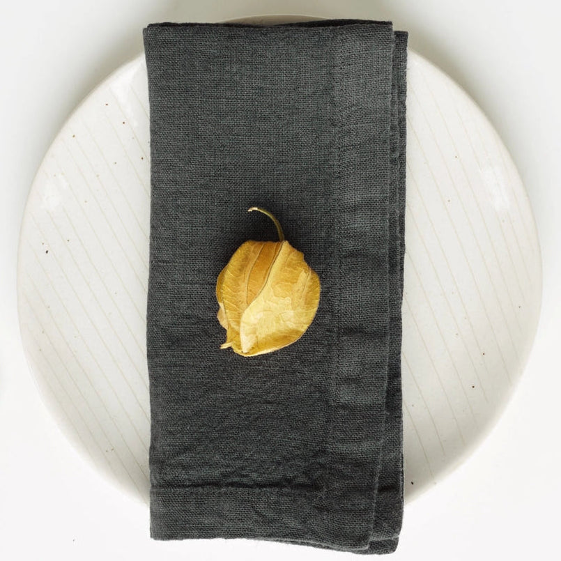 Forest Green Linen Napkins Set of 4