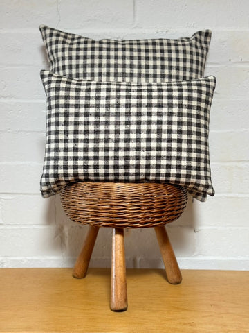 GTH Black and White Check Pillow