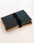 Gold Edged Notepads in Black Set of 2