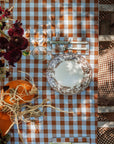 HTH Large Gingham Tablecloth in Blue Candy 63"x120"