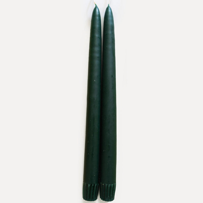 Hand Dipped Taper in Evergreen