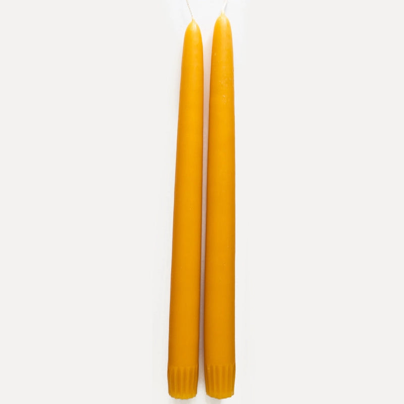 Hand Dipped Taper in Golden Yellow