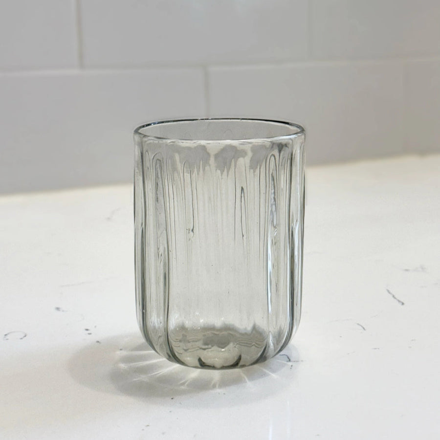 Handblown Fluted Medium Tumbler 4.25"