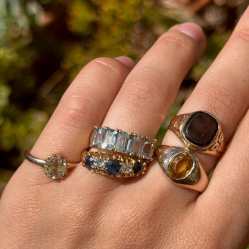 Antique Edwardian Sapphire and Diamond Ring