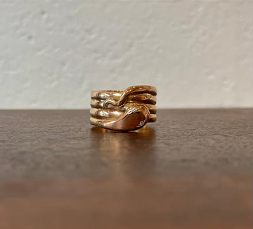 Vintage Victorian 9 Carat Rose Gold Snake Ring