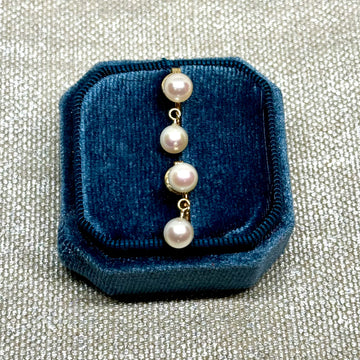 Vintage Mikimoto Drop Pearl Earrings