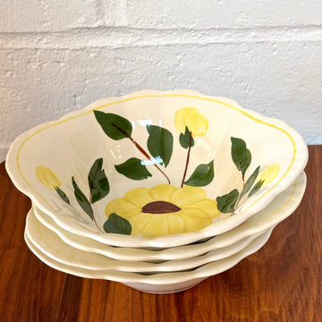 Vintage Hand Painted Bowls, Set/4