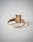 Vintage Citrine Ring with Heart Flanks