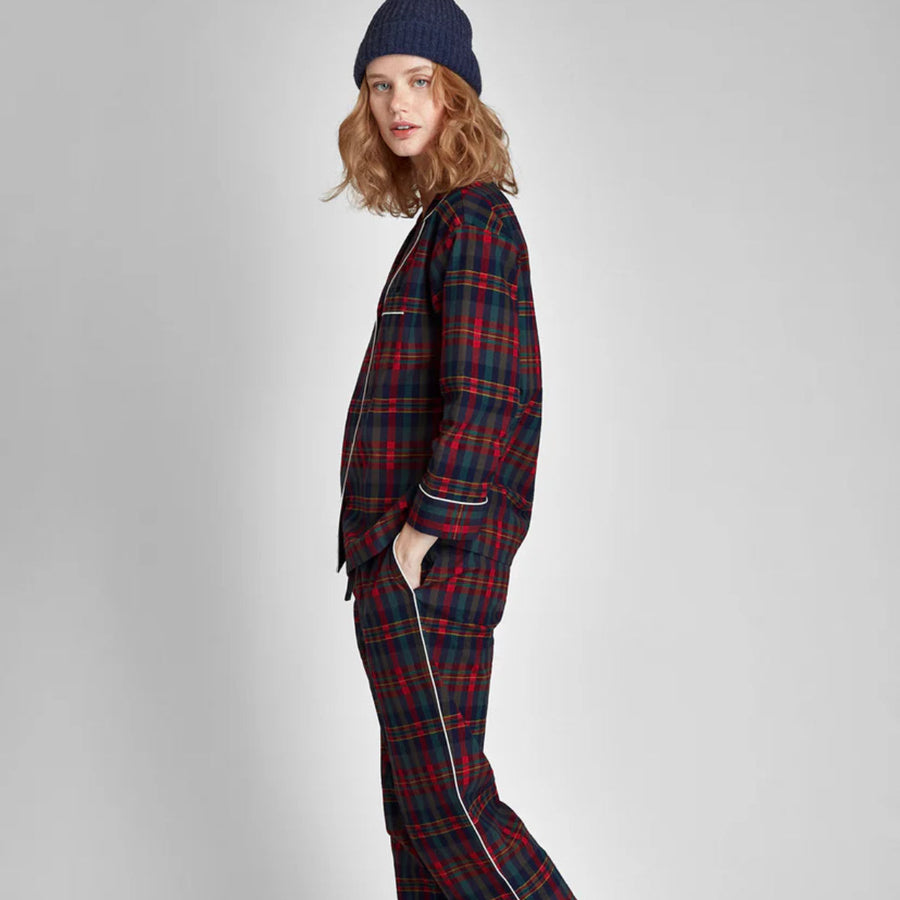 Marina Pajama Set in Berry Plaid Flannel