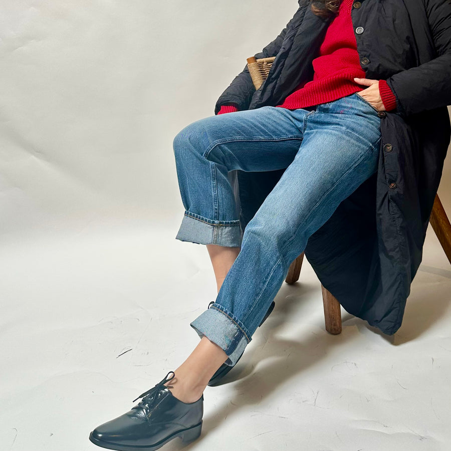 Marianne Down Coat in Navy