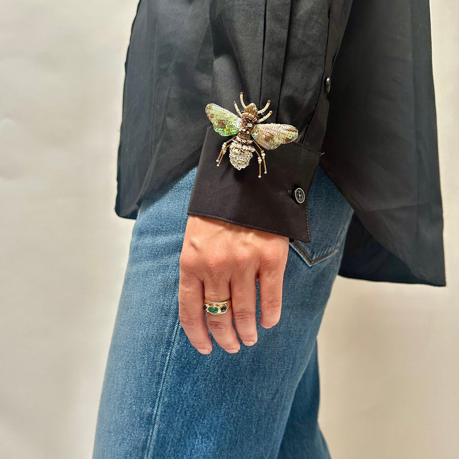 Vintage Emerald and Sapphire Cabochon Ring