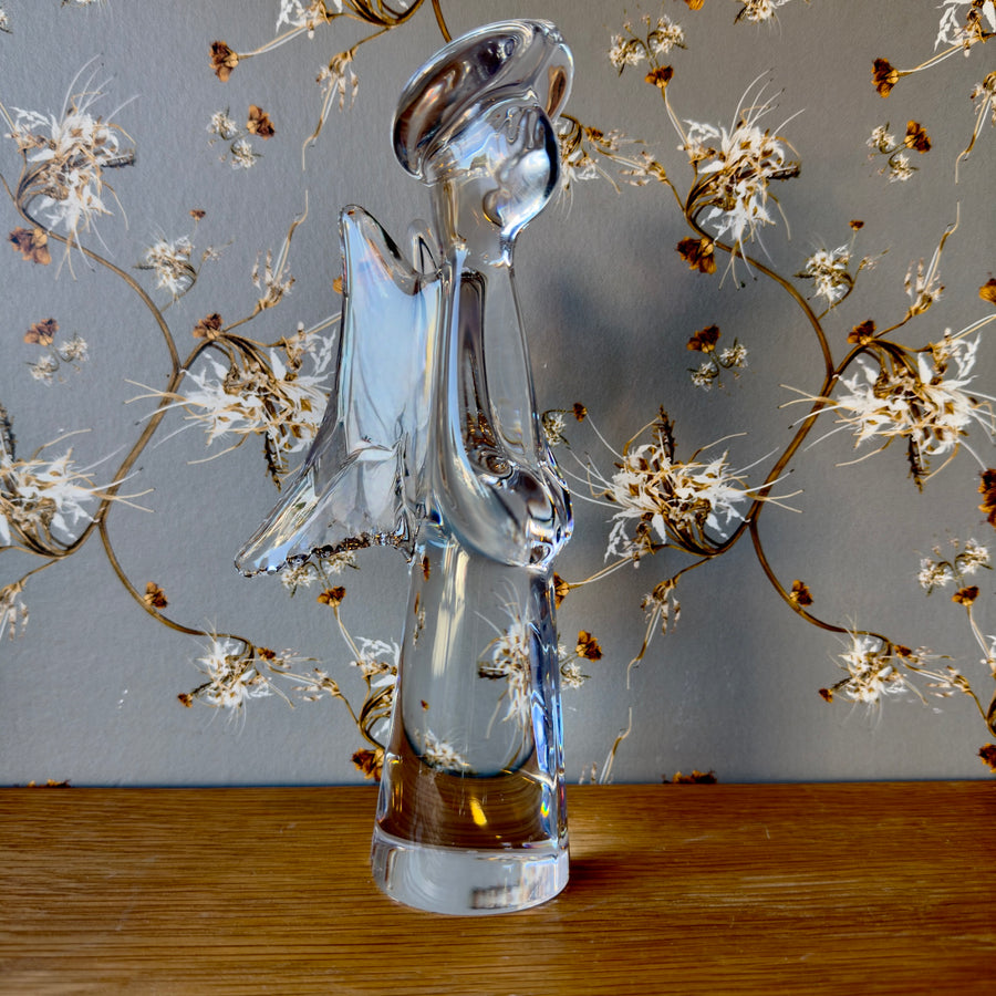 Vintage Hand Blown Glass Angel with Halo