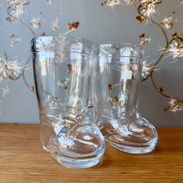 Vintage Glass Christmas Boot