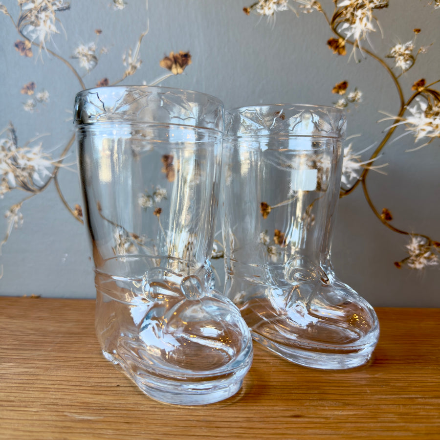 Vintage Glass Christmas Boot