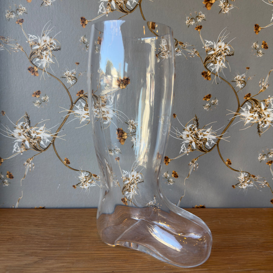 Vintage Glass Christmas Boot