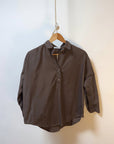 Monday12 Yasuko Pop Over Shirt in Smokey Brown