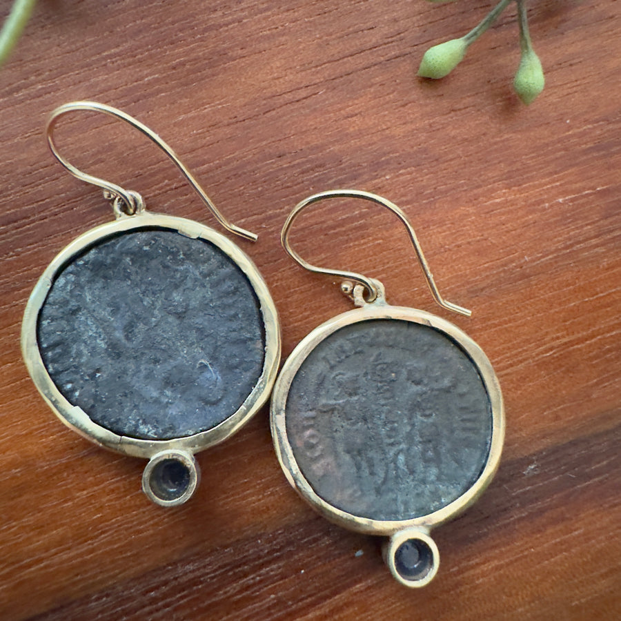 Ancient Roman Coin Earrings