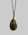 Margaret Solow Labradorite Pendant with Labradorite Charm
