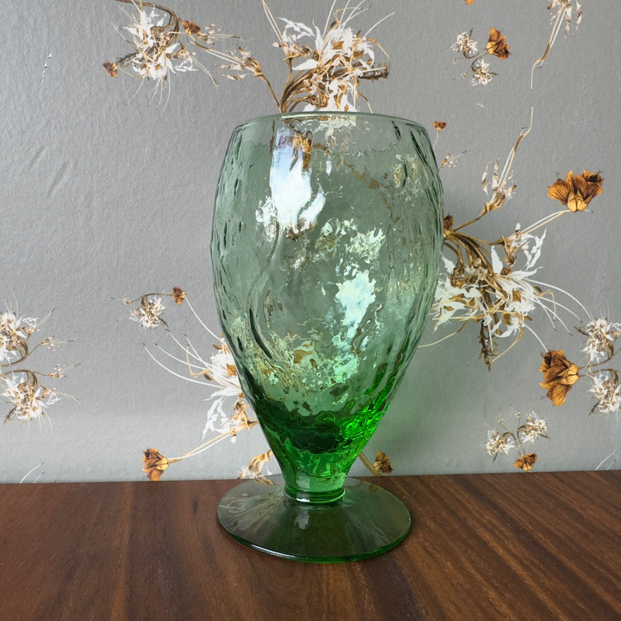 Vintage Emerald Green Petite Glasses, Set/5