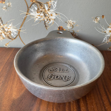 Vintage Pewter Baby Porridge Bowl