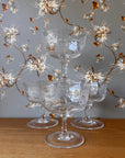Vintage Etched Coupe, Set/4