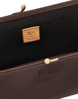 Il bisonte classic clutch in caffe