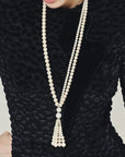 Ivory Stone Tassel Necklace