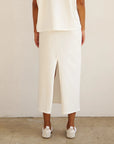 Jamie Haller Column Skirt in White