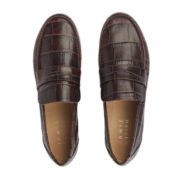 Jamie Haller Espresso Croc Loafer