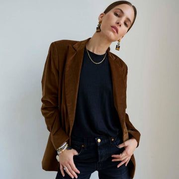Jamie Haller Julius Blazer in Camel Corduroy