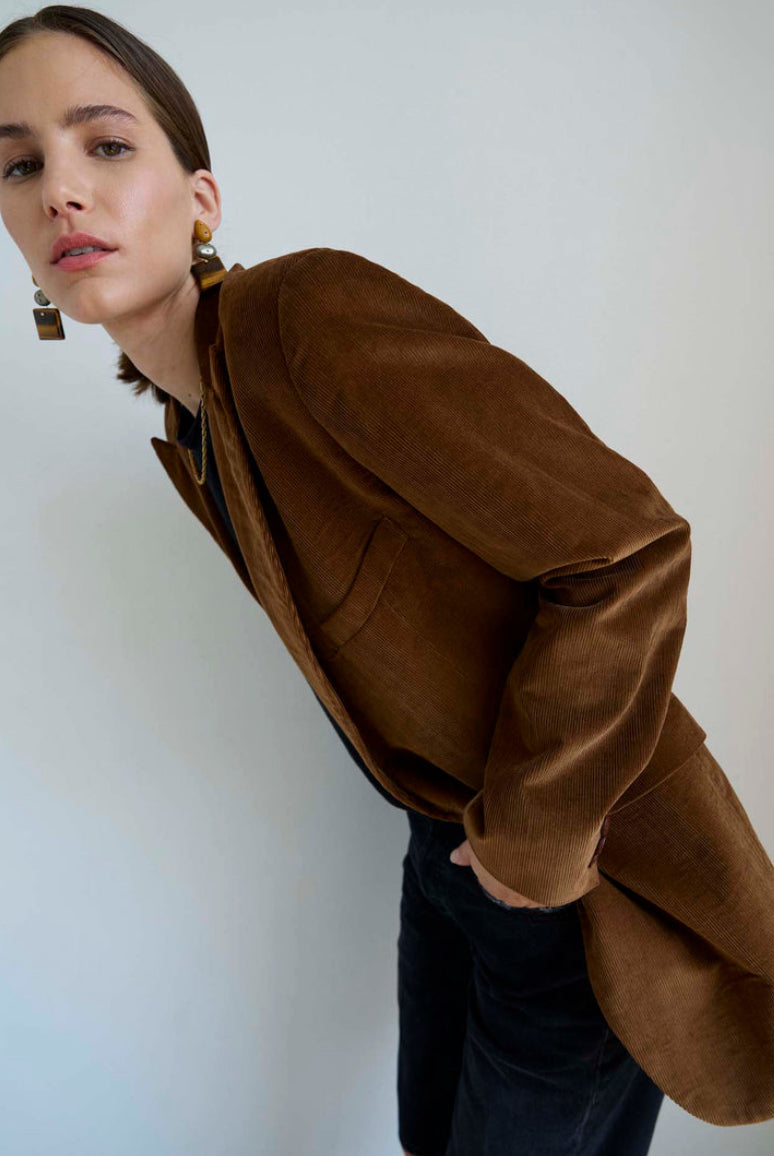 Jamie Haller Julius Blazer in Camel Corduroy
