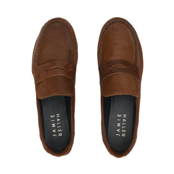 Jamie Haller Penny Loafer in Rosewood Ponyhair