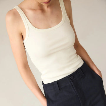 Jamie Haller Rib Tank in Natural White