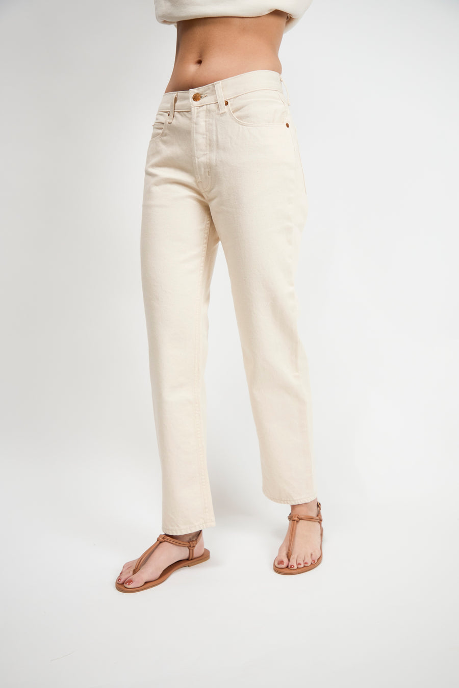 Jamie Haller Slouch Pant in Ecru