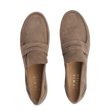 Jamie Haller Suede Loafer in Taupe