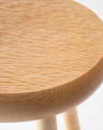 White Cherry Wood Three Legged Stool