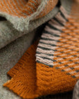Lambswool Throw Blanket in Fern