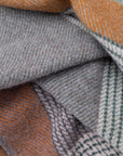 Lambswool Throw Blanket in Elk Stripe