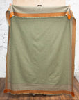 Lambswool Throw Blanket in Fern