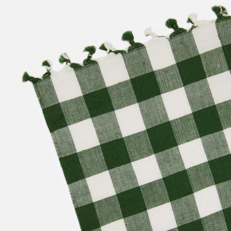 Large Gingham Tablecloth in Hunter