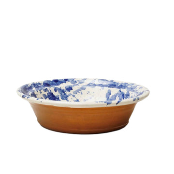 Large Blue Splatterware Serving Dish