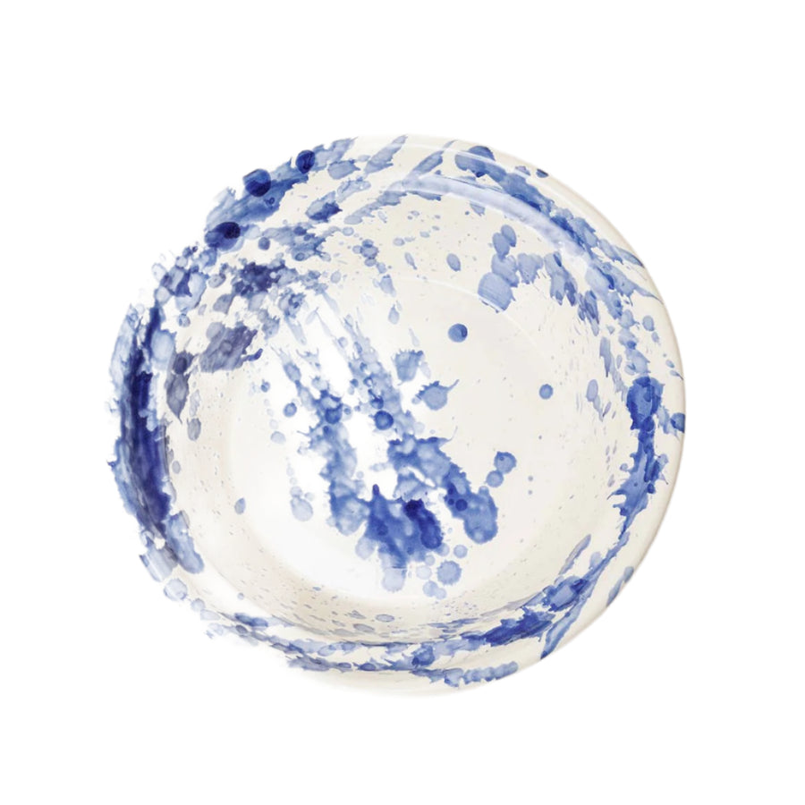 Large Blue Splatterware Serving Dish