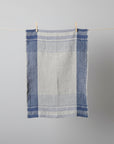 Linen Tea Towel Cream/Natural/Navy Antico