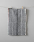Linen Tea Towel Navy/White/Red Antico